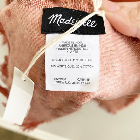 Madewell Starscape Red Fringe Scarf - Picture 4 of 6